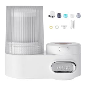 Faucet Mount Water Filter, Vertical Water Purifier for Sink Tap, Carbon Fiber Filters, Removes Chlorine Lead with 1 Filter