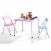 Kids PicnicTableand 2 Chairs Set, FoldableTablefor Backyard, Camping and Crafts, Pastel