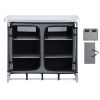 Camping Storage Cabinet, Outdoor Portable Aluminum Lightweight Table, Quick Set-up Compact Kitchen Cook Station, with 6 Shelves and Carry Bag