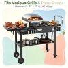 Foldable Outdoor Grill Cart Grilling Table for  31' X 17' Tabletop Portable BBQ Island Stand