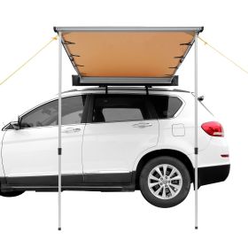Car Side Awning, Large 4.6'x6.6' Shade Coverage Vehicle Awning, PU3000mm UV50+ Retractable Car Awning with Waterproof Storage Bag, Suitable for Truck