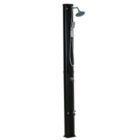 Outdoor Solar Shower, 9.2 Gallon, Rainfall & Handheld Spray, Temperature Control, Brown