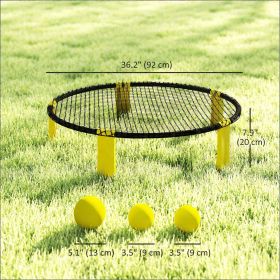 Mini  Game Set Portable Beach Roundnet with 3 Balls Pump And Carrying Bag Outdoor Family Games Set