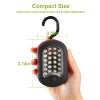 Compact Work Light 27LEDs Hang Lights Portable Magnetic Flashlight with Hook for Camping Hiking Emergency