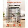 Cat Cage 5-Tier 55"x40.98"x68.98" DIY Cat Playpen Indoor Enclosure, Detachable Metal Wire Kennel Crate with 5 Doors