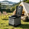 Multi-Function Foldable Portable Toilet, 5.3Gal Capacity, 330-LBS Loading PP Camping Toilet with Carry Bag