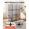 Cat Cage 3-Tier 28"x13.98"x40.98" DIY Cat Playpen Indoor Enclosure, Detachable Metal Wire Kennel Crate, Large Exercise Place Ideal for 1-2 Cats