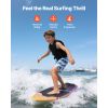 45-Inch Wakesurf Board, Wake Surfing Board with EPS Foam Core & EVA Non-Slip Pad, UV-Resistant Wakesurfing Boards for Youth Up to 110 lbs