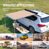 Car Side Awning, Large 4.6'x6.6' Shade Coverage Vehicle Awning, PU3000mm UV50+ Retractable Car Awning with Waterproof Storage Bag, Suitable for Truck