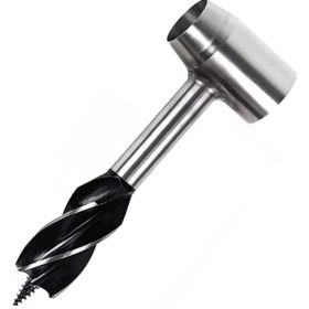 Outdoor Camping Survival Drilling Chopping Wood Tools (Color: Brown, Drill Length: 6.29 in)