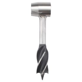 Outdoor Camping Survival Drilling Chopping Wood Tools (Color: Grey, Drill Length: 10.3 in)