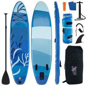 Inflatable Stand Up Paddle Board Sup Board with Premium SUP Accessories (Color: Blue, size: S)