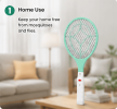 Hand Crank Self-Powered Insect Swatter, 3 Colors Manual Charging Electric Fly Swatter