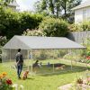 Outdoor kennel, dog house, dog cage, silver