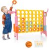 4-in-a-Row Connect Game with Basketball Hoop and Toss Ring