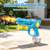 2-in-1 Electric Bubble & Water Gun Toy, Flame Light Effect, USB Rechargeable Large Capacity Water Drum, Summer Outdoor Fighting Toy for Kids Boys