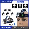 Rechargeabl LED Headlight Headlamp Head Torch Flashlight Work Light Camping Lamp(Must Provide A Hazardous Materials Shipping Label For Self-pickup By