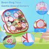5 in 1 Bean Bag Toss Game Toy Corn Hole Game Beanbag Toss Game Dart Board Game Loop Toss Game Outdoor Activities Party Backyard Games Set for Boys Gir