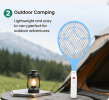 Hand Crank Self-Powered Insect Swatter, 3 Colors Manual Charging Electric Fly Swatter
