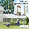 Outdoor kennel, dog house, dog cage, silver